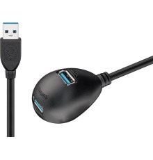 USB 3.0 Hi-Speed Extension Cable with Desktop Foot, Black