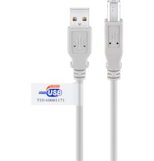 USB 2.0 Hi-Speed Cable with USB Certificate, grey