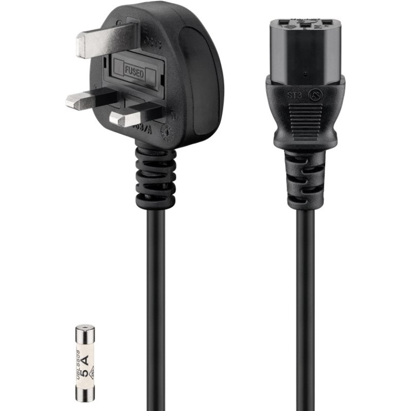 Goobay UK Mains Power Cord C13 1.8m