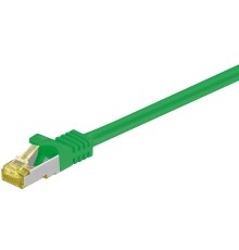 RJ45 Patch Cord CAT 6A S/FTP (PiMF), 500 MHz, with CAT 7 Raw Cable, green
