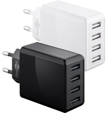 4-Port USB Charger (30 W) black