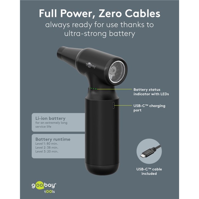 Goobay Advanced Electric Air Duster Black