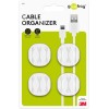 Goobay Cable Management Holder 3 Slots White