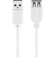 USB 2.0 Hi-Speed Extension Cable, white