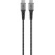 USB-C ™ to USB-C ™ Textile Cable with Metal Plugs (Space Grey/Silver), 2 m