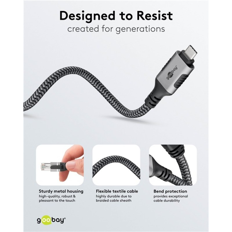 Goobay USB-C 3.1 to RJ45 Ethernet Cable 3m