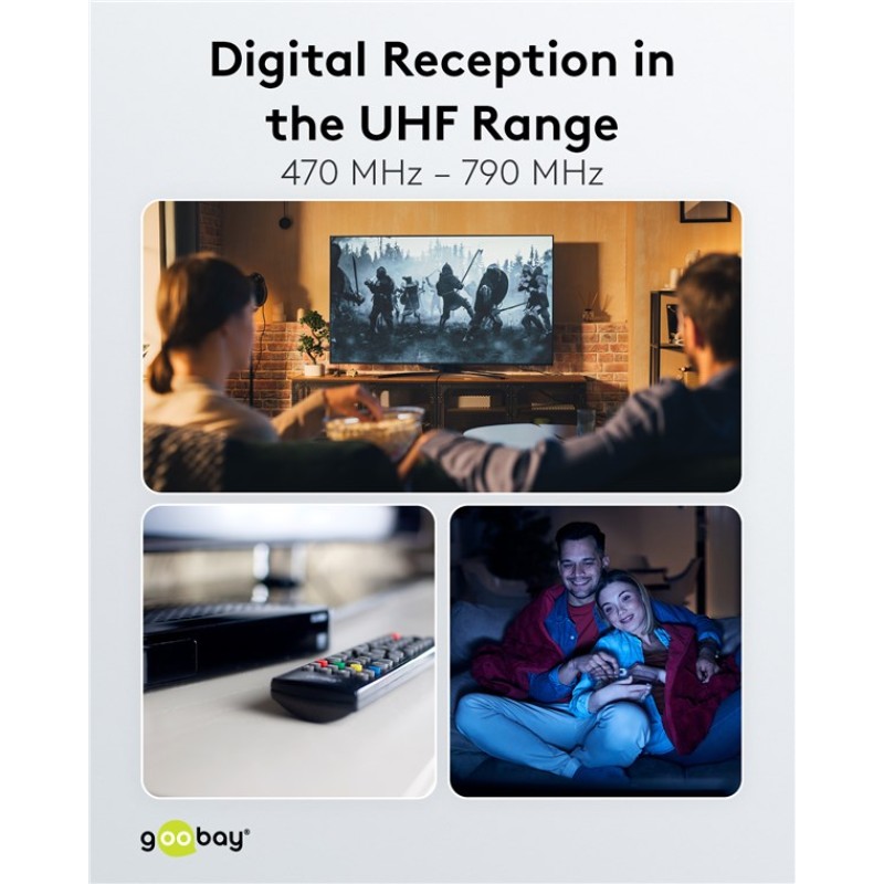 Goobay Indoor TV Antenna 30dB White