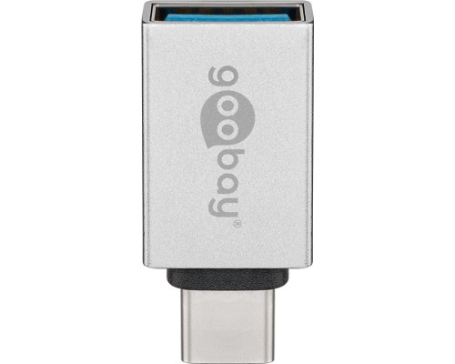 USB-C™/USB A OTG SuperSpeed ​​Adapter for Connecting Charging Cables 3.0 Silver