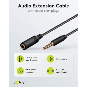 Goobay AUX Audio Extension Cable 5m