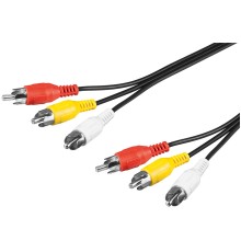Composite Audio/Video Connector Cable, 3x RCA