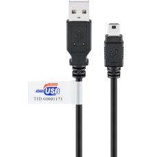 USB 2.0 Hi-Speed Cable with USB Certificate, Black