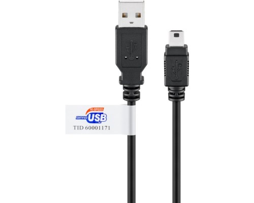 USB 2.0 Hi-Speed Cable with USB Certificate, Black