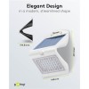Goobay LED Solar Wall Light with Motion Sensor, 4 W, White