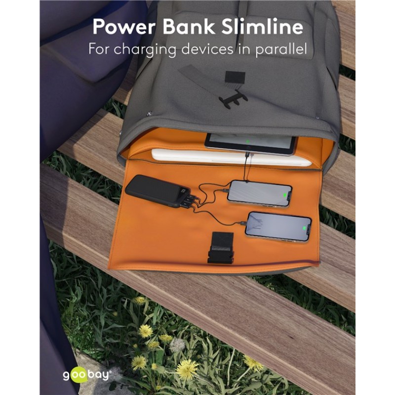 Goobay Power Bank Slimline 10,000 mAh