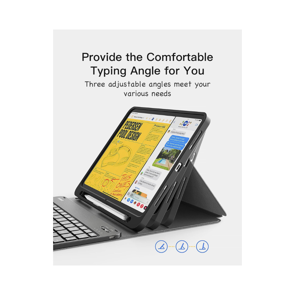 Inateck Qwerty Keyboard Case For Ipad Air 11" M3 2025 Black