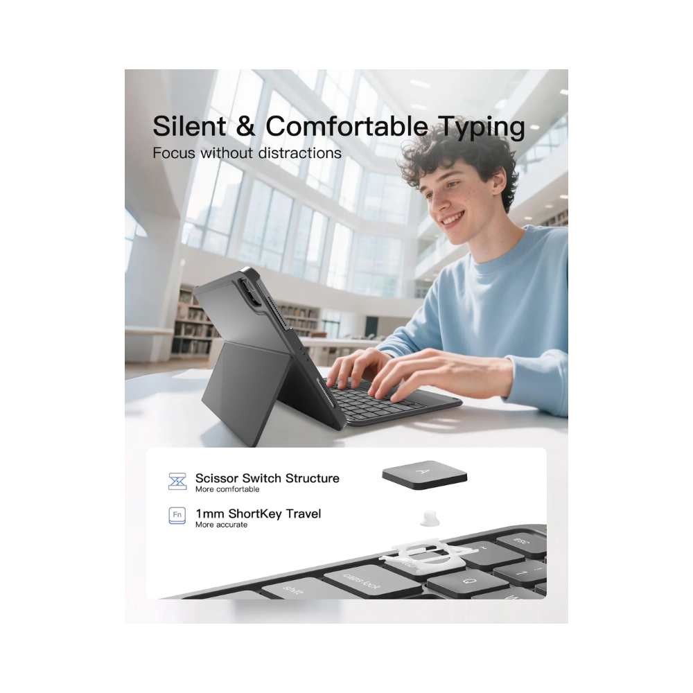 Inateck Keyboard Case For Ipad 11" 2025 Grey