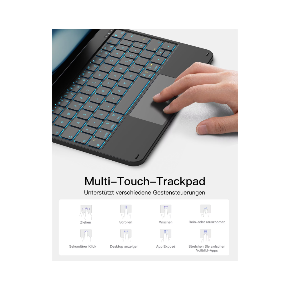 Inateck Magnetic Qwerty Keyboard For Ipad Air 11" Black