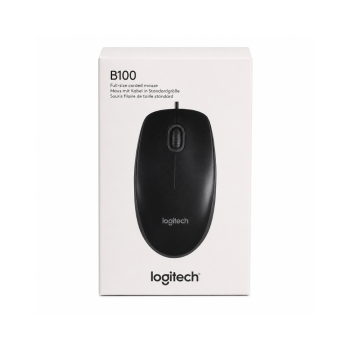 Logitech B100 Wired USB Mouse Black
