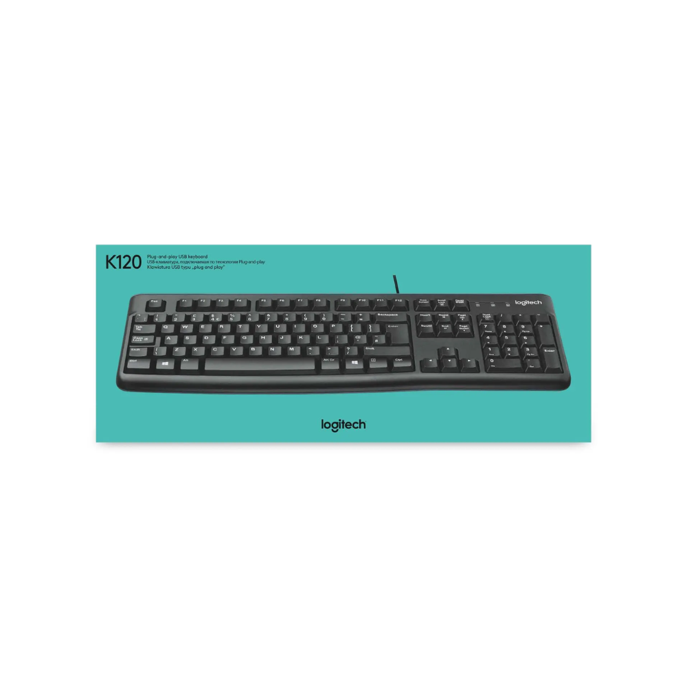Logitech K120 Wired USB Keyboard Black