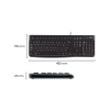 Logitech K120 Wired USB Keyboard Black