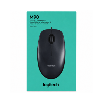Logitech M90 Wired USB Mouse Black