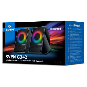 Speaker system with Bluetooth and dynamic switchable backlight