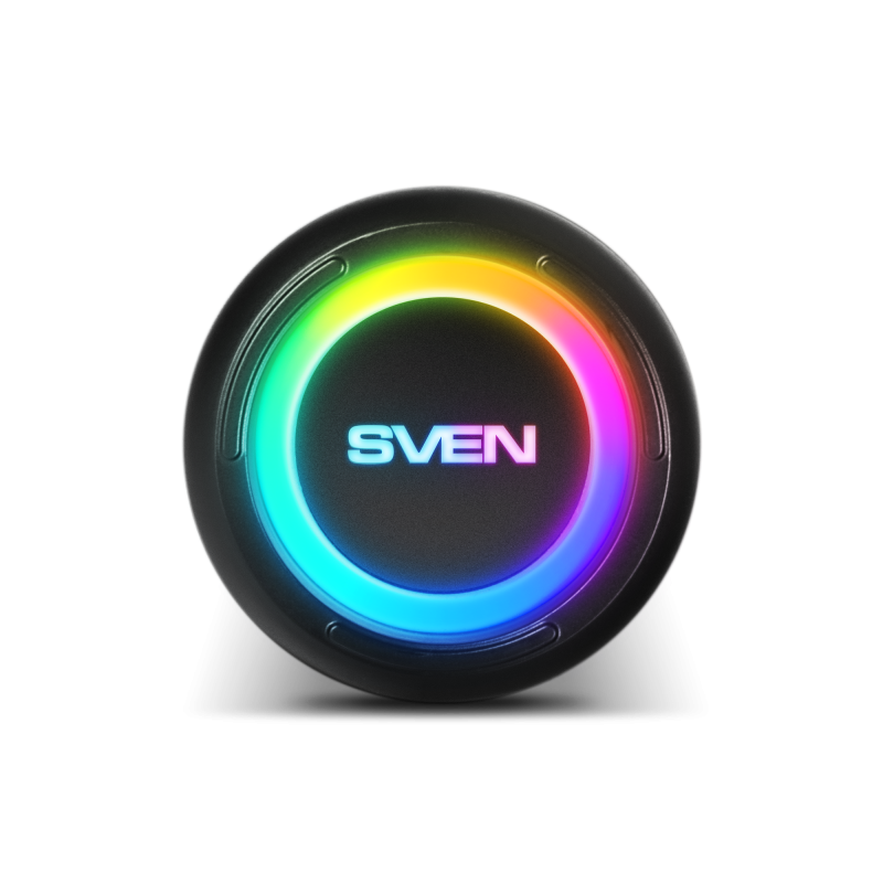 Sven Waterproof portable speaker with backlight Bluetooth USB-flash and microSD card support