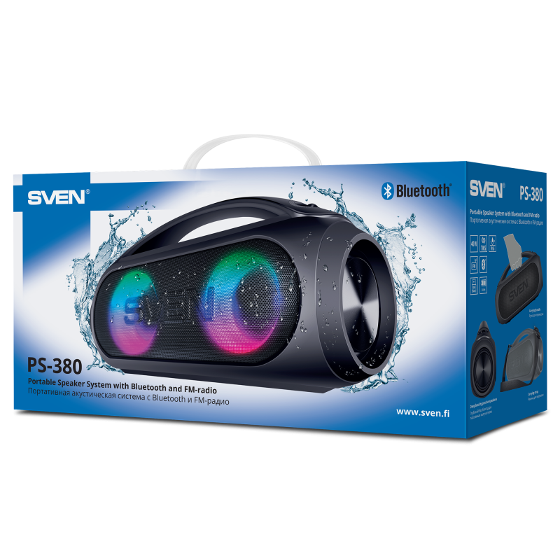 Sven Waterproof portable speaker with backlight Bluetooth