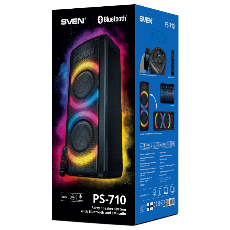 Sven Party speaker system with Bluetooth, karaoke and FM radio