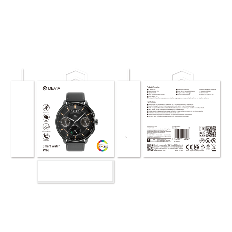 Devia Smart Watch WT5 EM716 Silver