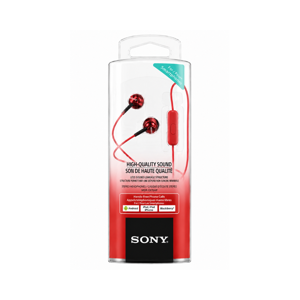 Sony EX110AP In-Ear Handsfree Headphones Red