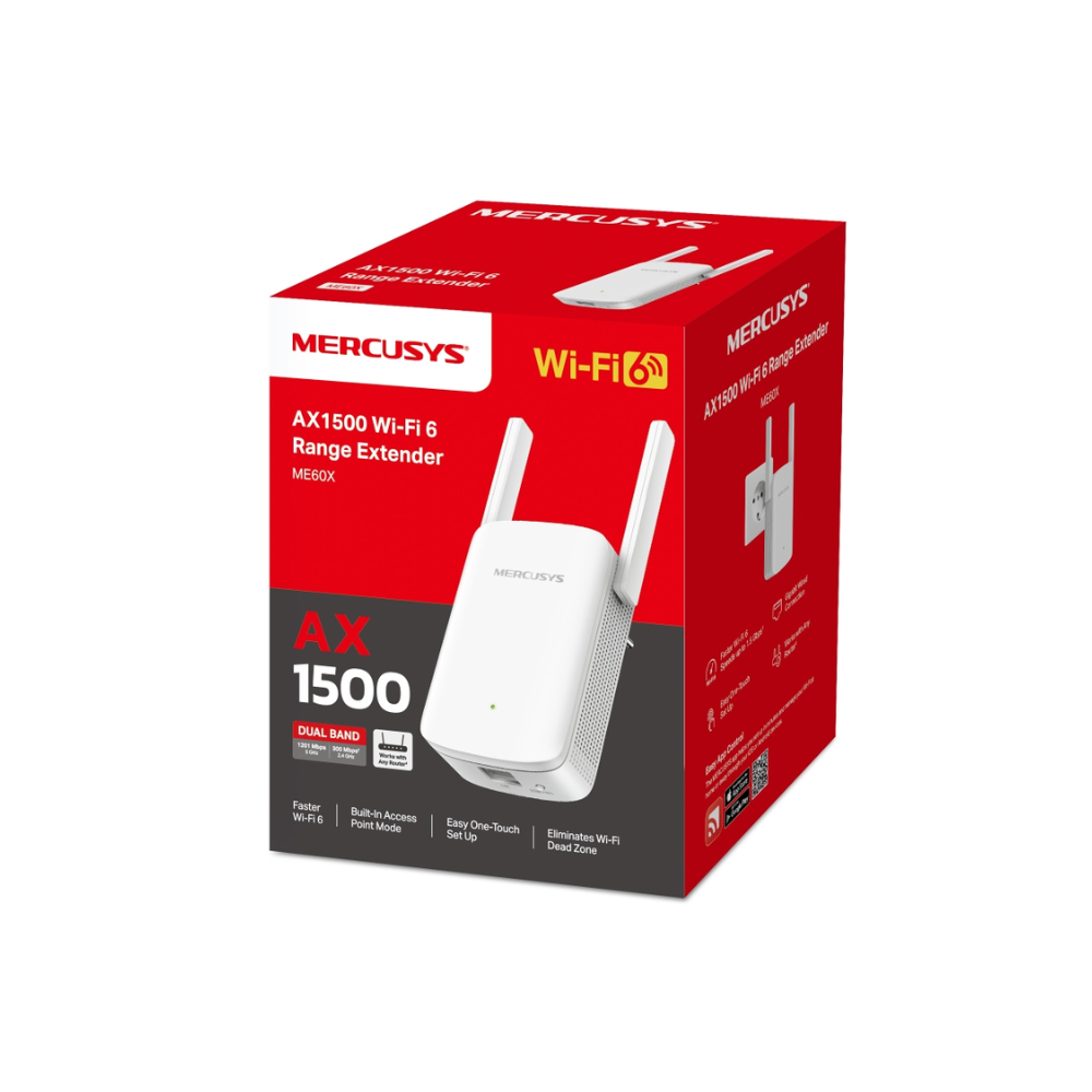Mercusys ME60X AX1500 Wi-Fi 6 Range Extender UK PLUG