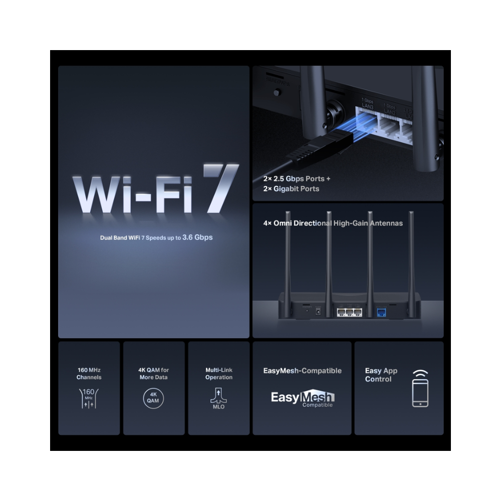 Mercusys MR27BE BE3600 Dual-Band Wi-Fi 7 Router
