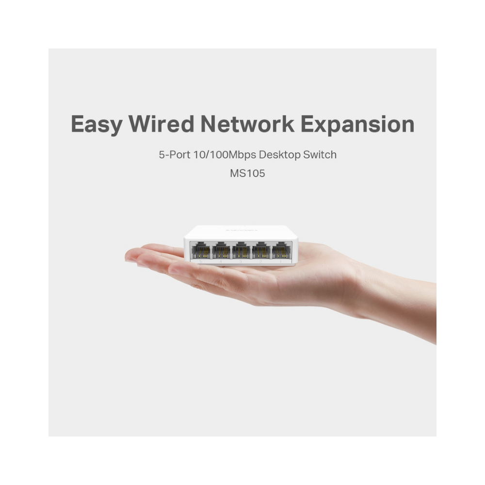 Mercusys MS105 5-Port 10/100Mbps Desktop Switch