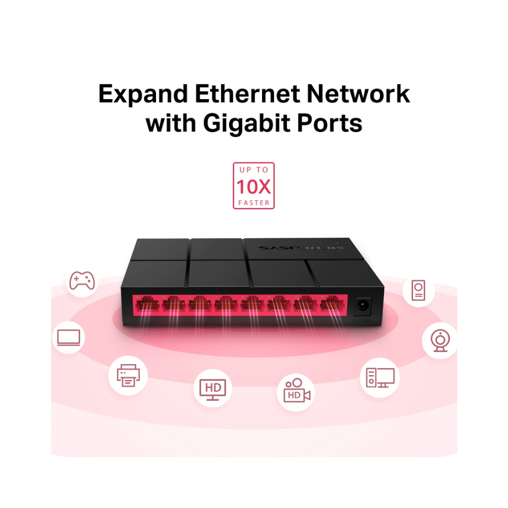 Mercusys MS108G 8-Port Gigabit Desktop Switch