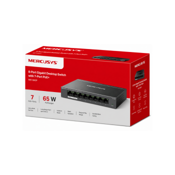 Mercusys MS108GP 8-Port Gigabit Switch with 7-Port PoE+