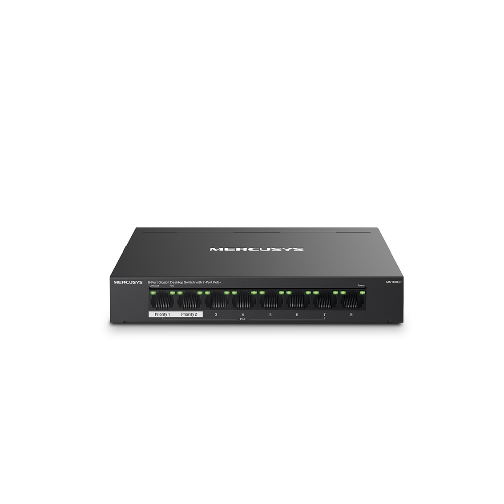 Mercusys MS108GP 8-Port Gigabit Switch with 7-Port PoE+