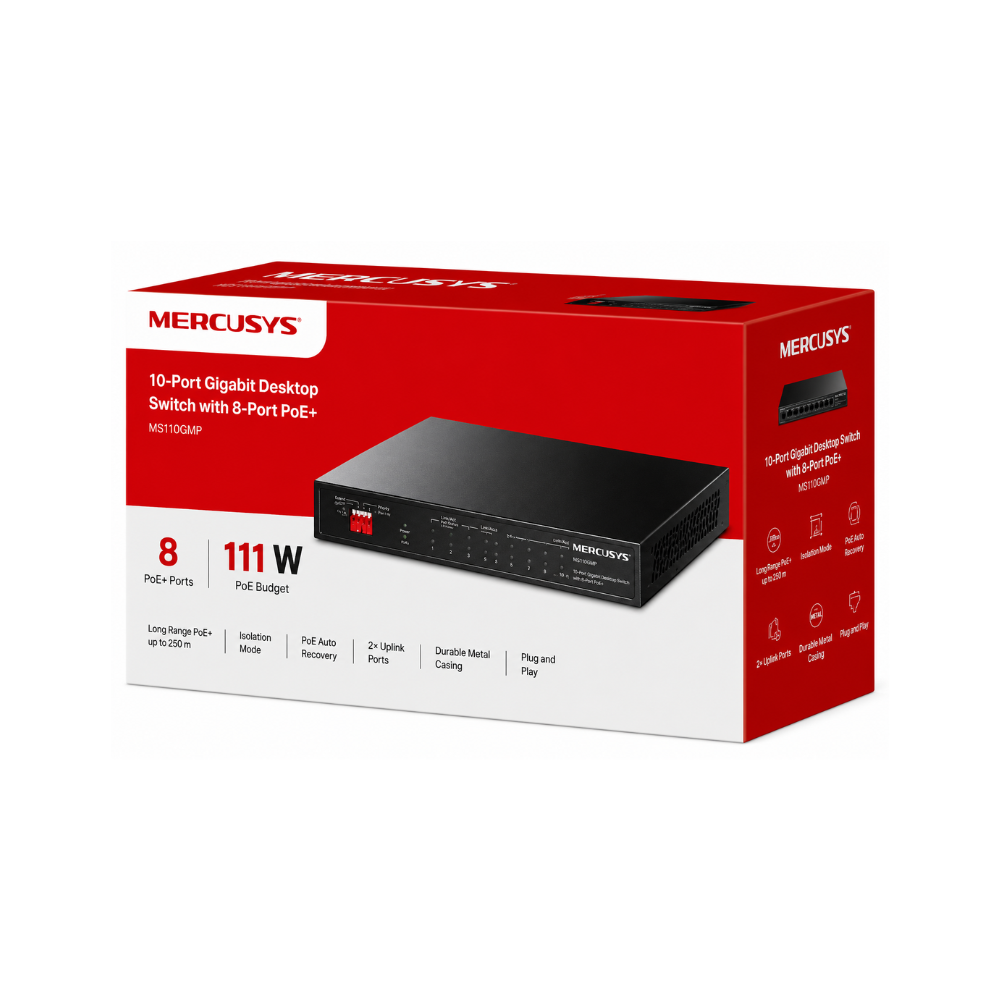 Mercusys MS110GMP 5-Port Gigabit Switch PoE+