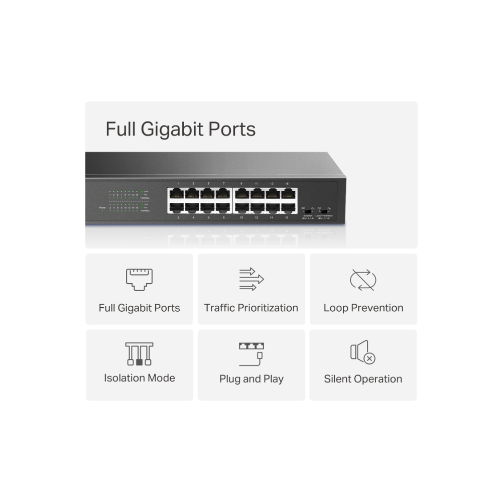 Mercusys MS116GS 16-Port Gigabit Steel Case Switch