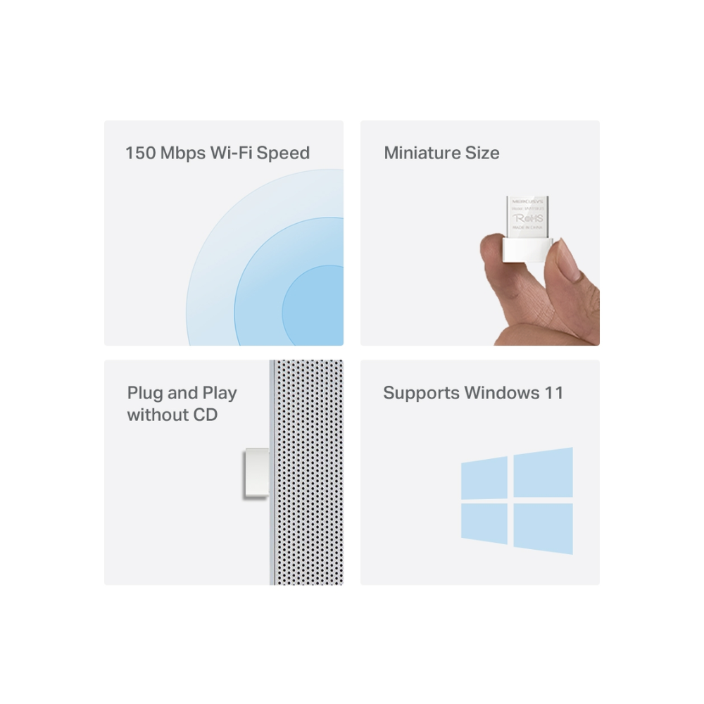 Mercusys MW150US N150 Wireless Nano USB Adapter