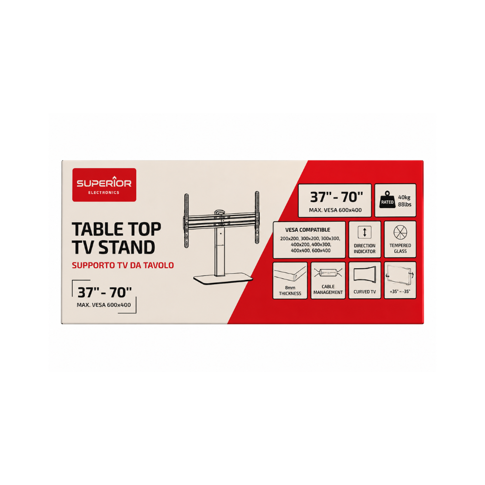 Superior 37"-70" Table Top TV Stand