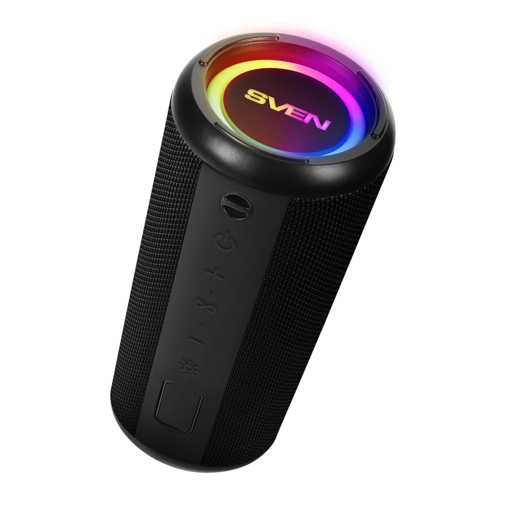 Sven Waterproof portable speaker with backlight Bluetooth USB-flash and microSD card support