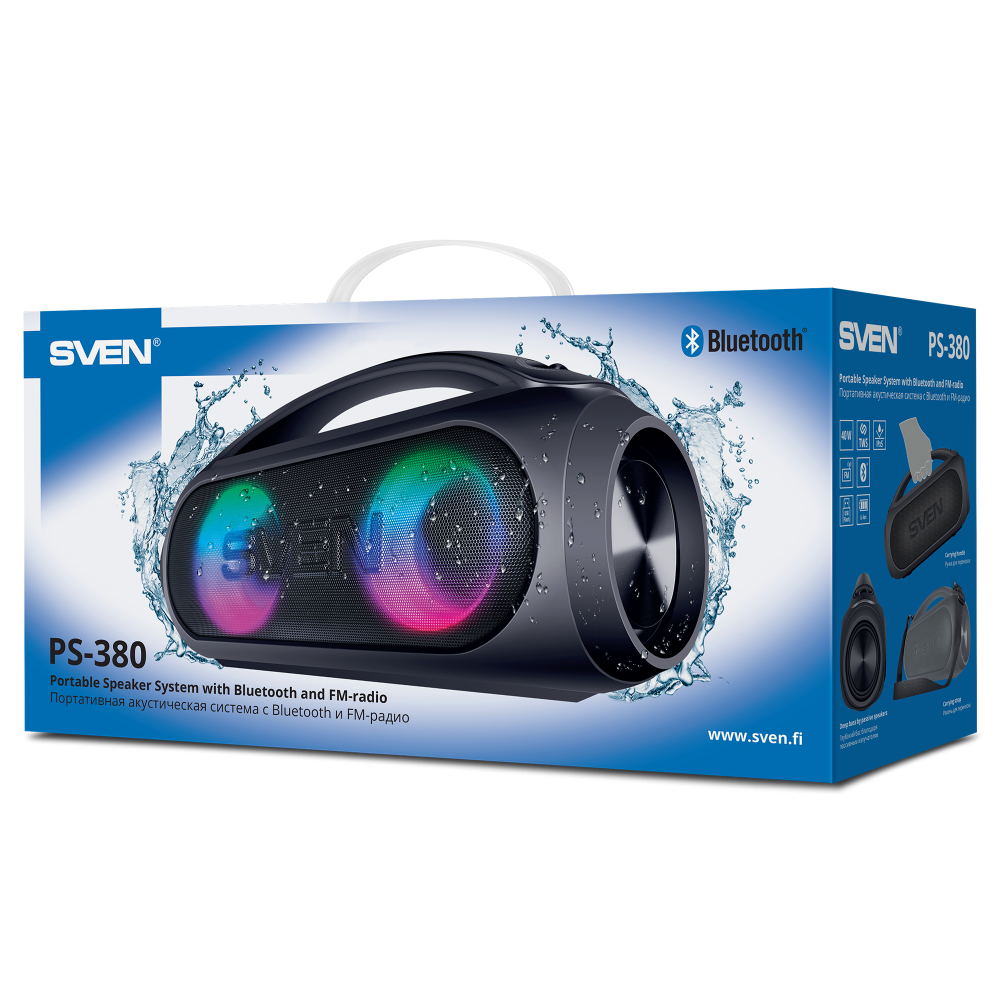 Sven Waterproof portable speaker with backlight Bluetooth