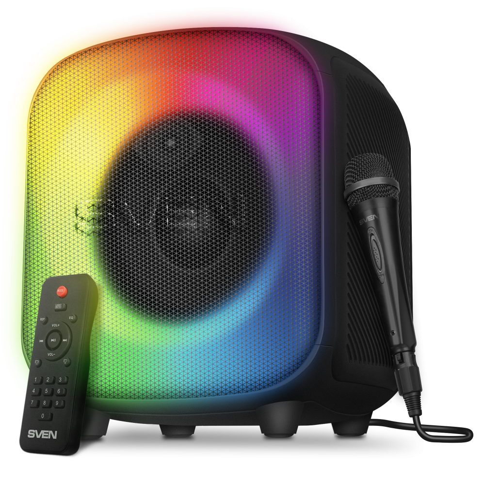 Sven Portable speaker with Bluetooth, karaoke and RGB backlight
