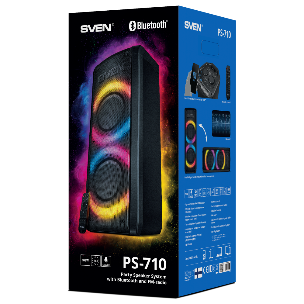 Sven Party speaker system with Bluetooth, karaoke and FM radio