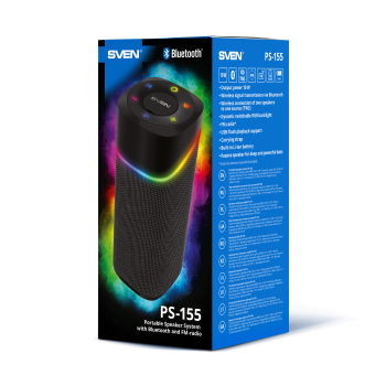 Sven Portable speaker with backlight Bluetooth TWS FM radio
