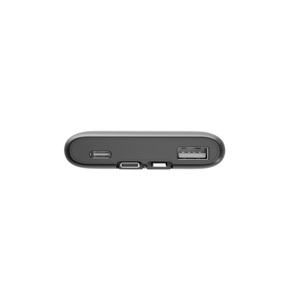 Gembird 20 W Fast charging power bank with integrated cables, 10000 mAh, black