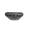 Gembird 20 W Fast charging power bank with integrated cables, 10000 mAh, black