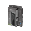Gembird 20 W Fast charging power bank with integrated cables, 10000 mAh, black
