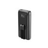Gembird 20 W Fast charging power bank with integrated cables, 20000 mAh, black